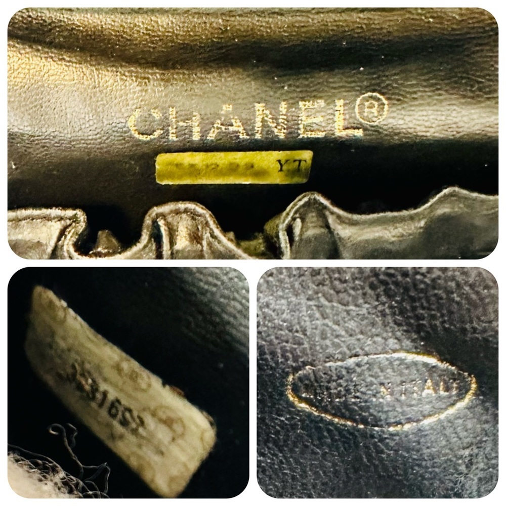 EUC Vintage CHANEL Black Caviar Leather CC Vanity Case Bag - Picture 16 of 16